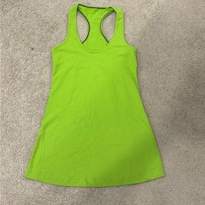 Green lululemon racer back tank top